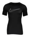 Nike Pro Tight-Fit T-Shirt Schwarz Weiss F010 - schwarz