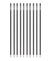 Cawila Academy Slalomstangen 10er Set (33mmx180cm) Schwarz - schwarz