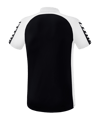 Erima SIX WINGS Poloshirt Schwarz Weiss - schwarz
