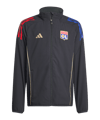 adidas Olympique Lyon Präsentationsjacke Kids Grau - grau
