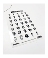 Cawila PRO Stickerset Rückennummer 30mm Schwarz - schwarz