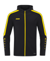 JAKO Power Kapuzenjacke Kids Schwarz Gelb F803