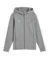 PUMA teamFINAL Casuals Kapuzenjacke Kids Grau F33 - grau