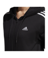 adidas 3S Kapuzenjacke Damen Schwarz Weiss - schwarz
