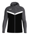JAKO Iconic Kapuzenjacke Schwarz F801