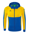 Erima Six Wings Kapuzenjacke Kids Blau Gelb - blau