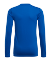 adidas Team Base Top langarm Kids Blau Weiss - blau