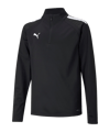 PUMA teamLIGA HalfZip Sweatshirt Kids Schwarz F03