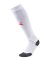 PUMA LIGA Socks Stutzenstrumpf Weiss Rot F11