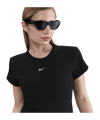 Nike NSW Rib T-Shirt Damen Schwarz F010