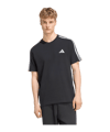 adidas Essentials 3-Stripes Single Jersey Left Chest Branded T-Shirt Schwarz - schwarz