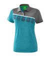 Erima 5-C Poloshirt Damen Blau Grau - blau