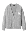 Burocs Fuzzy Jacquard Cardigan Jacke Grau - grau