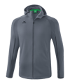Erima Liga Star Kapuzenjacke Grau Schwarz - grau