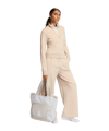 adidas Soft Lux Slim Trainingsjacke Damen Beige - beige