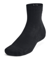 Under Armour TC Quarter 3er Pack Socken Schwarz Schwarz F001 - schwarz