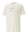 PUMA DOWNTOWN Logo Graphic T-Shirt Weiss F99 - weiss