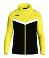 JAKO Iconic Kapuzenjacke Schwarz Gelb F808