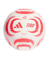adidas Tiro Club Trainingsball Weiß Rot - weiss