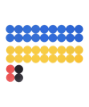 Cawila Premium Magnet Set 30mm Gelb Blau - gelb