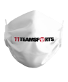 11teamsports Schriftzug Mundmaske Weiss