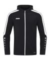 JAKO Power Kapuzenjacke Kids Schwarz Weiss F800