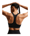 Nike Swoosh Medium Support Sport-BH Damen Schwarz F010 - schwarz