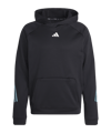 adidas 3-Stripes Hoody Schwarz Blau Rot - schwarz