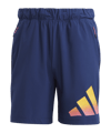 adidas 3Bar Short Blau Gelb Orange - dunkelblau