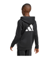 adidas Color Block Hoody Kids Schwarz - schwarz