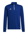 adidas Entrada 22 HalfZip Sweatshirt Kids Blau - blau