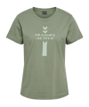 Hummel hmlACTIVE Graphic T-Shirt Damen Grün F6005 - gruen