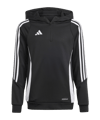 adidas Tiro 24 Hoody Kids Schwarz Weiss