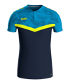 JAKO Iconic Poloshirt Blau Gelb F914
