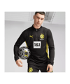 PUMA BVB Dortmund 1/4 Zip Sweatshirt mit Sponsor Schwarz F02 - schwarz