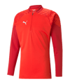 PUMA teamCUP HalfZip Sweatshirt Rot F01