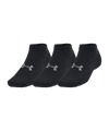 Under Armour Ess Low Cut 3er Pack Socken Schwarz - schwarz