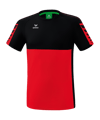 Erima Six Wings T-Shirt Rot Schwarz - rot
