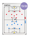 Cawila Taktiktafel Fussball inkl. Tasche| Size: 75 x 100 cm Weiss - weiss