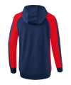 Erima Six Wings Kapuzenjacke Damen Dunkelblau - blau
