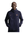Nike FC Barcelona Tech Fleece Windrunner Kapuzenjacke Blau F499 - blau
