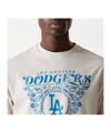 New Era MLB Los Angeles Dodgers Floral Graphic Oversized T-Shirt Beige - beige