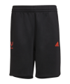 adidas Messi Short Kids Schwarz Orange - schwarz