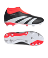 adidas Predator League LL FG Solar Energy  bambini nero bianco rosso