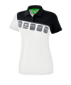Erima 5-C Poloshirt Dames Wit Zwart  