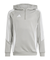 adidas Tiro 24 Training Hoody Kids Grau Weiss