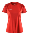 Craft Squad 2.0 Contrast shirt Dames rood 