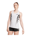adidas Aidzero Archive Running Singlet Débardeur Femmes Blanc