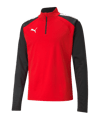 Sweat à demi-fermure éclair PUMA teamLIGA Rouge Noir F01
