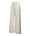 adidas Originals Satin Polka Dots Wide Leg Manguera Donna Bianco